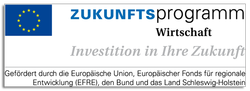 Gefördert durch die Europäische Union, Europäischer Fonds für regionale Entwicklung (EFRE), den Bund und das Land Schleswig-Holstein